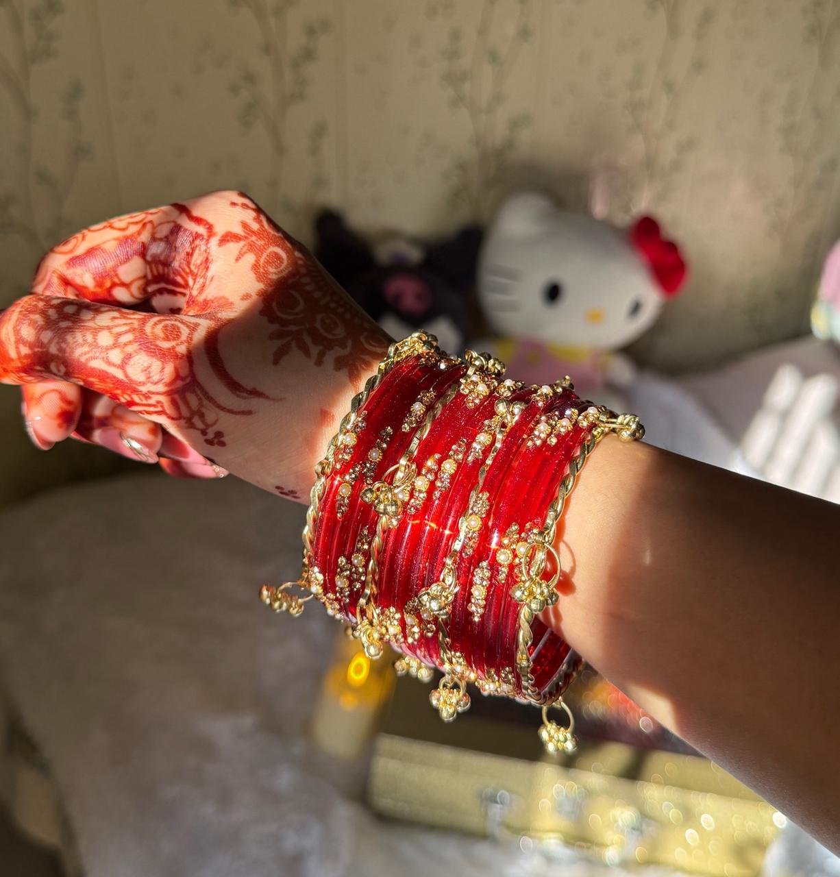 Lal-pari Ghungroo Bangles🪷🧚🏻✨