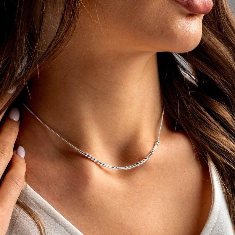 Morse code necklace/bracelet🌸🧸