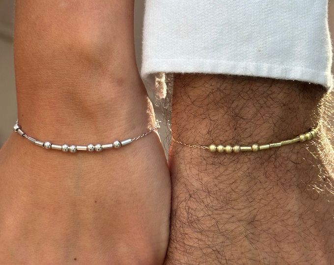Morse code necklace/bracelet🌸🧸