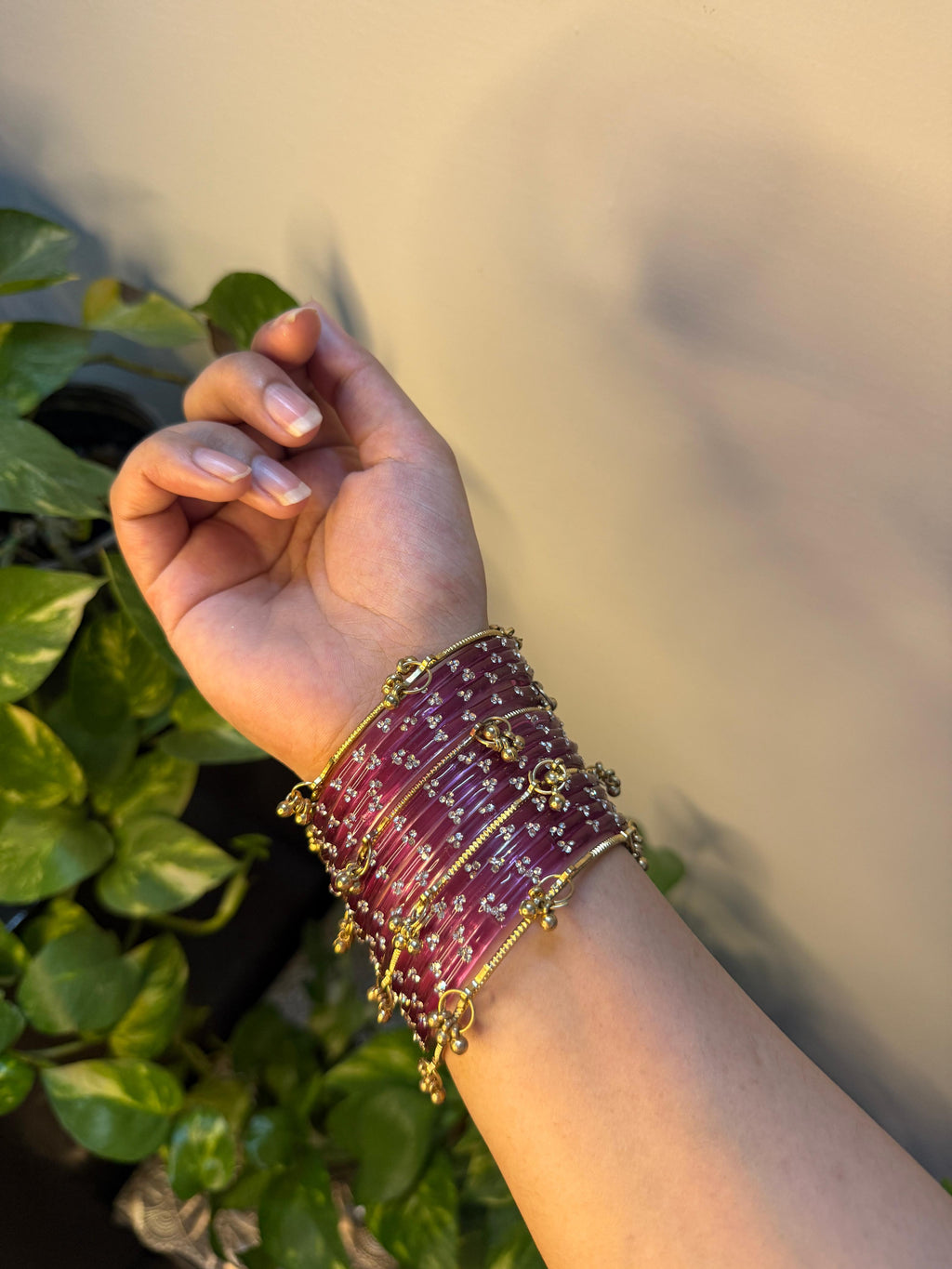 Lilac Ghungroo Bangles💜
