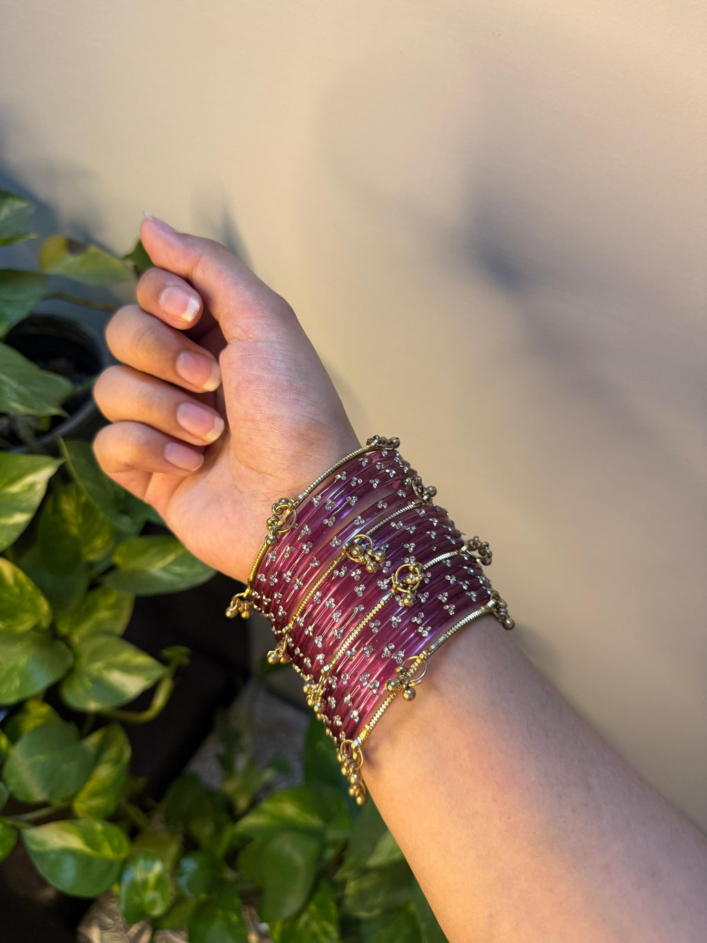 Lilac Ghungroo Bangles💜