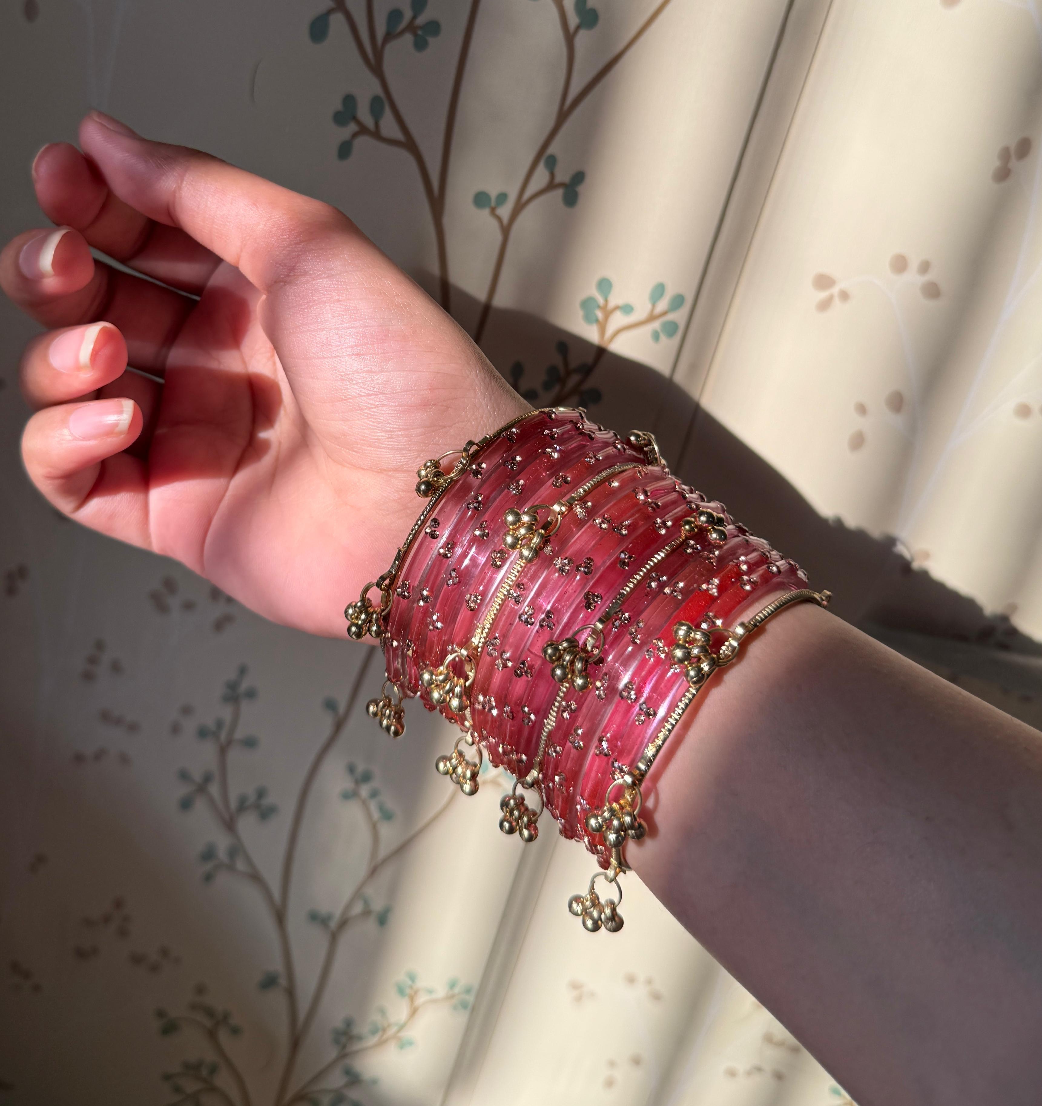 Pink ghungroo bangles🎀🪷✨