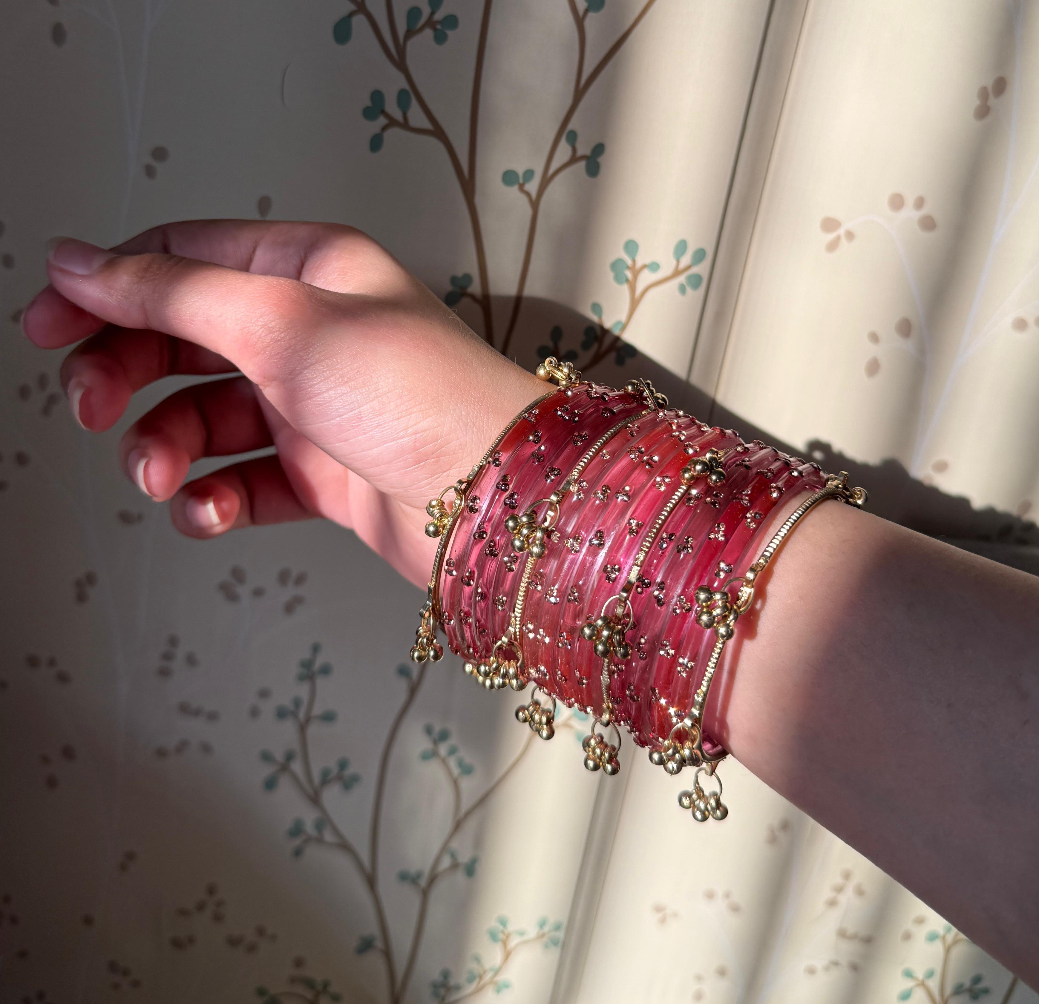 Pink ghungroo bangles🎀🪷✨